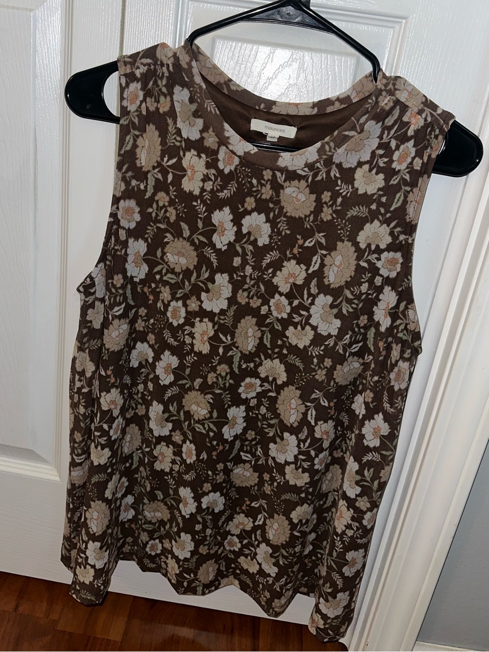 Maurices Brown Floral Sleeveless Tank Top